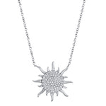 Pave Sun Necklace - Pasha Fine Jewelry