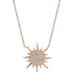 Pave Sun Necklace - Pasha Fine Jewelry