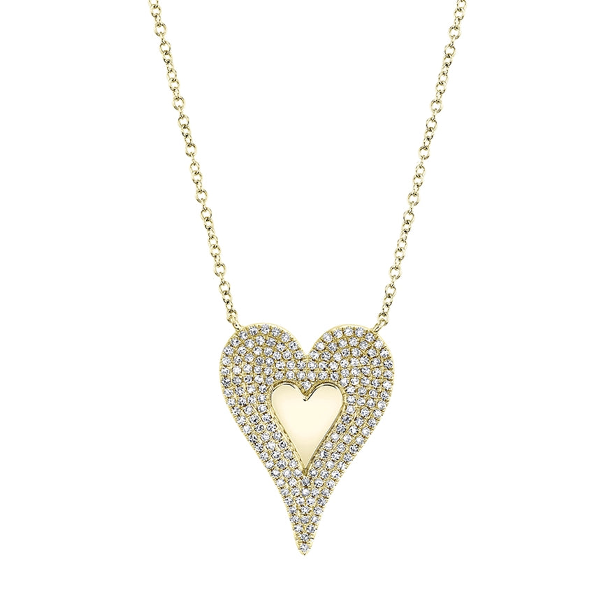Pave Heart Necklace - Pasha Fine Jewelry