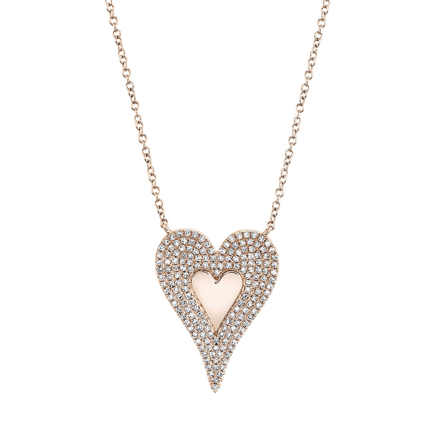 Pave Heart Necklace - Pasha Fine Jewelry