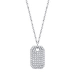 Pave Dog Tag - Pasha Fine Jewelry
