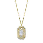 Pave Dog Tag - Pasha Fine Jewelry