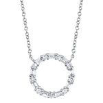 Baguette Circle Necklace - Pasha Fine Jewelry