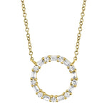 Baguette Circle Necklace - Pasha Fine Jewelry
