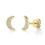 Crescent Moon Studs - Pasha Fine Jewelry