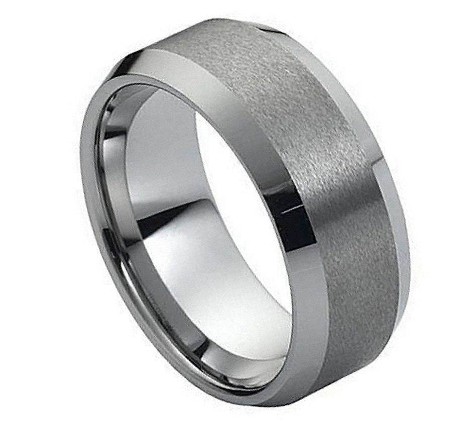 Brushed Center Beveled Edges - Pasha Fine Jewelry