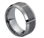 Multiple Vertical Grooves Brushed Center - Pasha Fine Jewelry