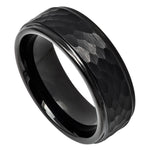 Black Hammered Band - Pasha Fine Jewelry