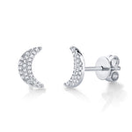 Crescent Moon Studs - Pasha Fine Jewelry