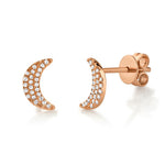 Crescent Moon Studs - Pasha Fine Jewelry