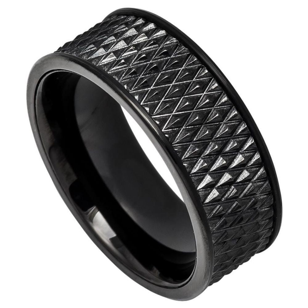 Black Parallelogram Band - Pasha Fine Jewelry