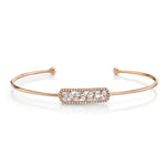 0.47CT DIAMOND BAGUETTE BAR BANGLE - Pasha Fine Jewelry