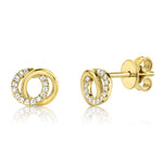 Double Cirlce Studs - Pasha Fine Jewelry
