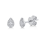 Teardrop Halo Studs - Pasha Fine Jewelry