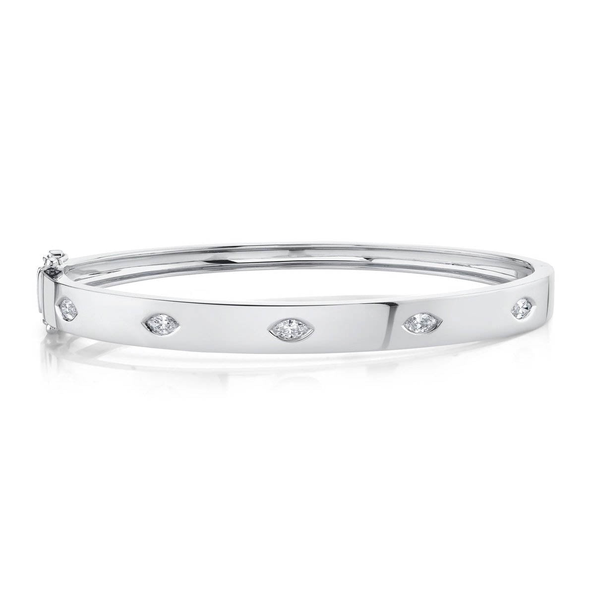 0.46ct Diamond Marquise Bezel Bangle - Pasha Fine Jewelry