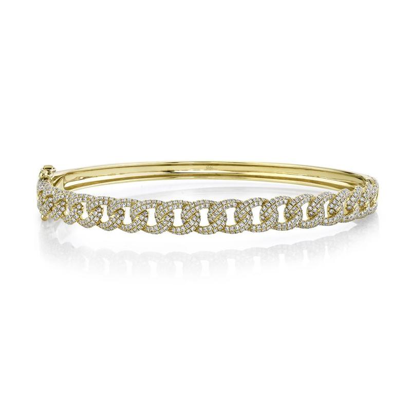 Diamond Pave Link Bangle - Pasha Fine Jewelry