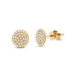 Circle Pave Studs - Pasha Fine Jewelry