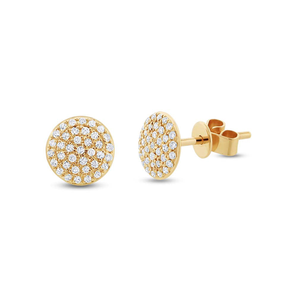Circle Pave Studs - Pasha Fine Jewelry