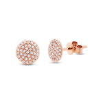 Circle Pave Studs - Pasha Fine Jewelry