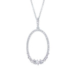 Oval With Baguette Necklace - Pasha Fine Jewelry