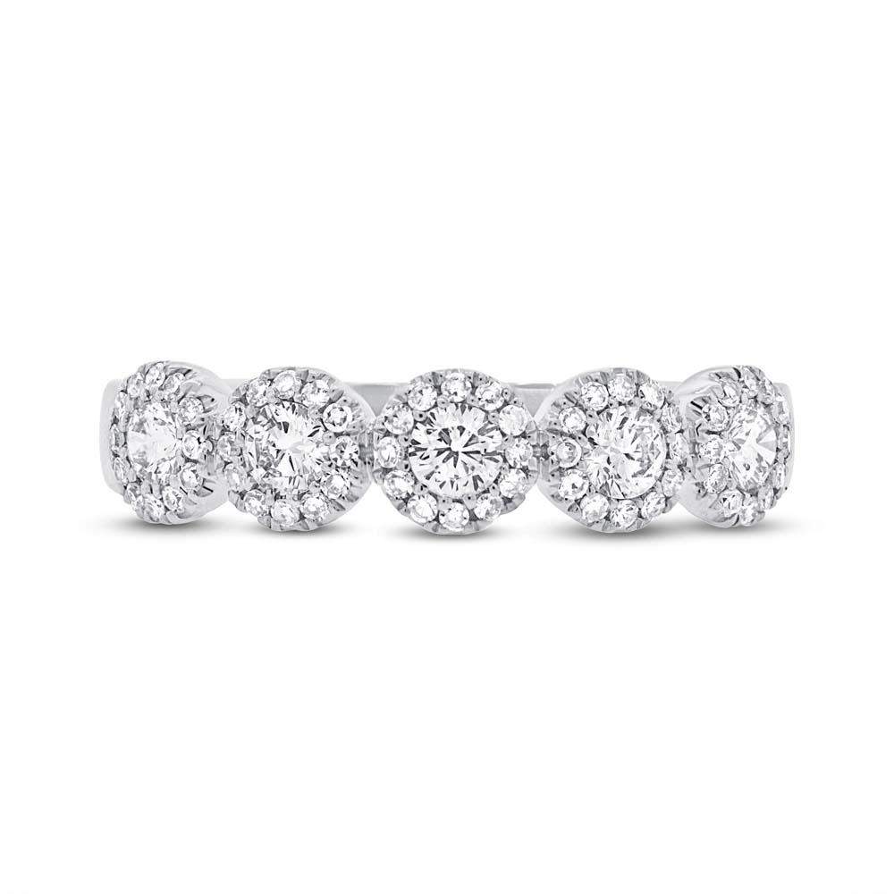 5 Stone Halo Band - Pasha Fine Jewelry