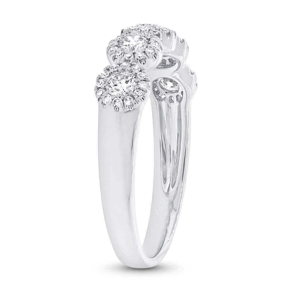 5 Stone Halo Band - Pasha Fine Jewelry