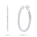 Baguette Oval Hoops - Pasha Fine Jewelry